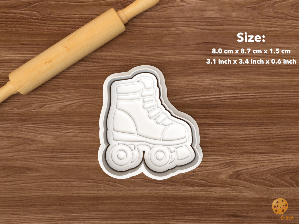 Skate Disco Cookie Cutter Set STL File - single classic roller skate