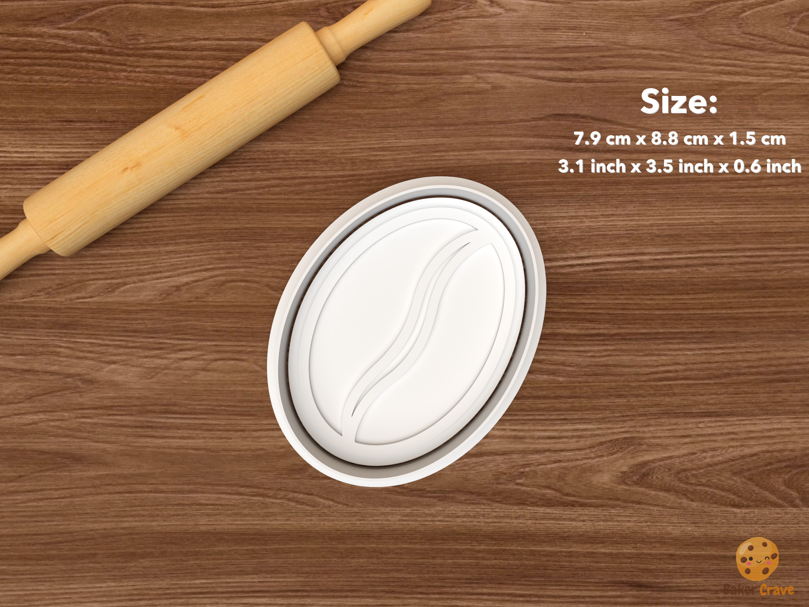 Coffee Shop Cookie Cutter Set STL File - single coffee bean