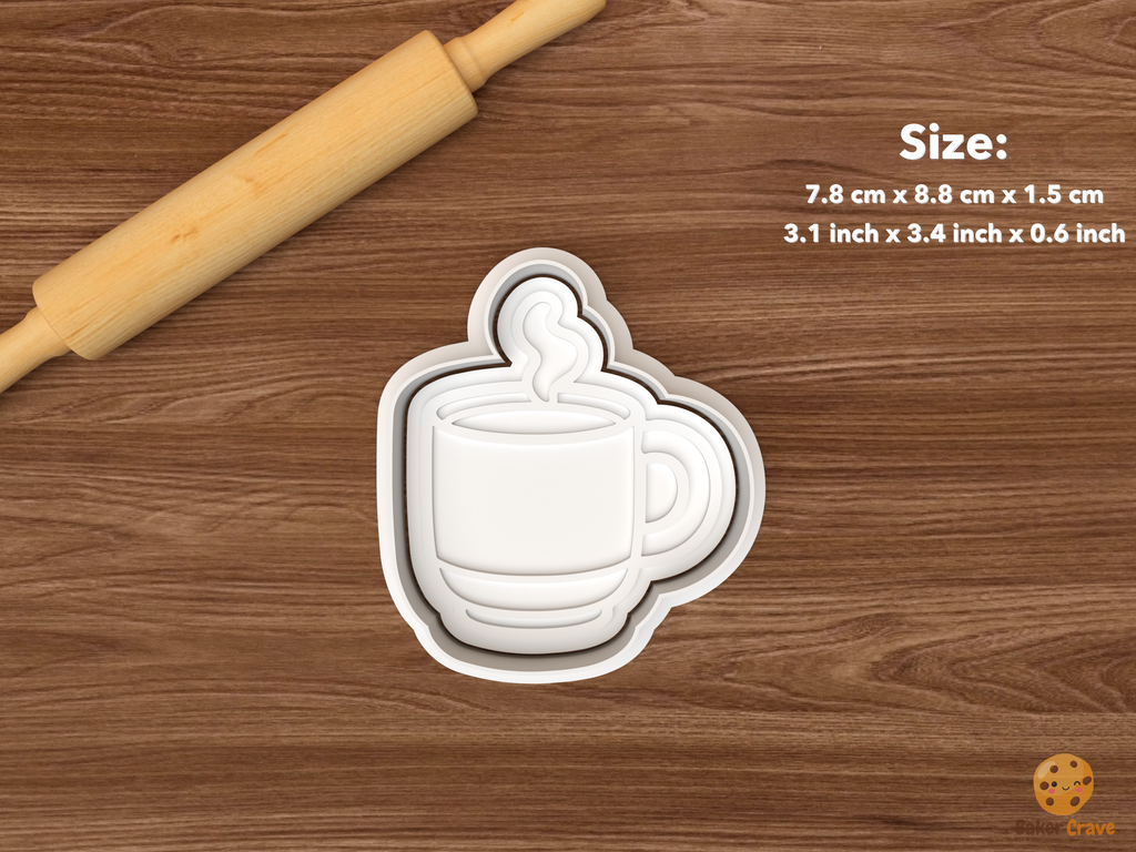 Cozy Home Cookie Cutter Set STL File - single coffee mug