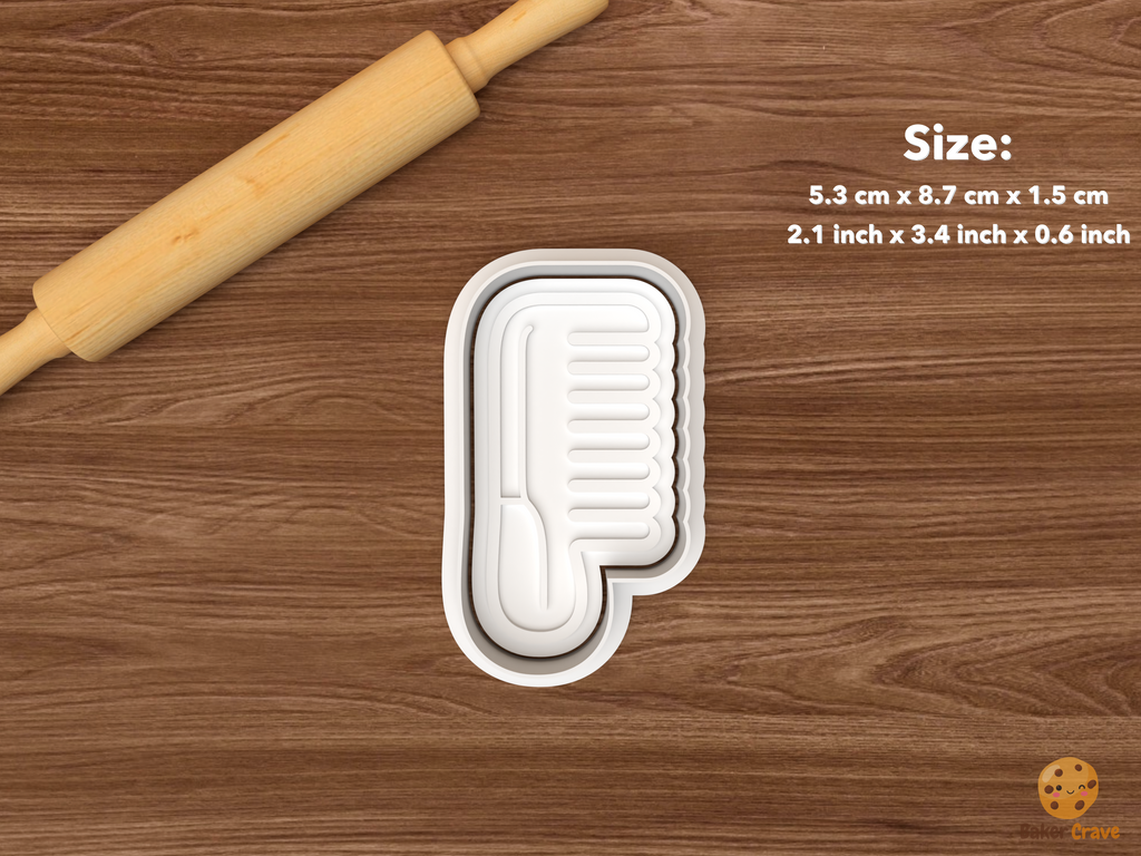 Grooming Salon Cookie Cutter Set STL File - single comb