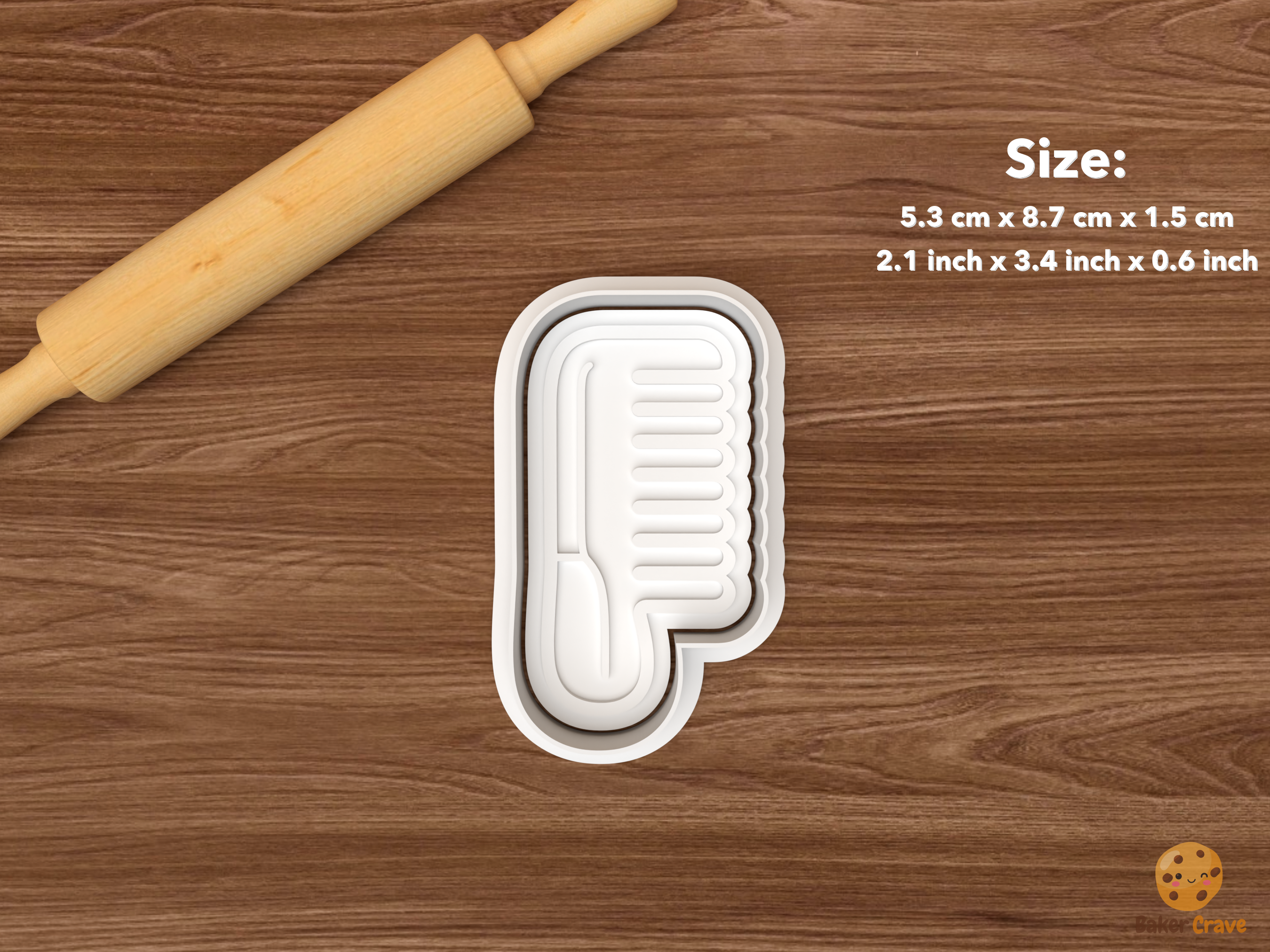 Grooming Salon Cookie Cutter Set STL File - single comb