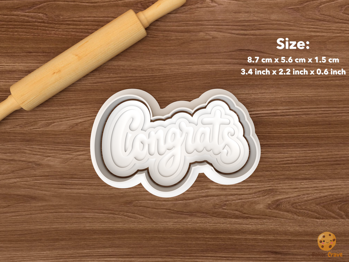 Congratulations Words Cookie Cutter Set