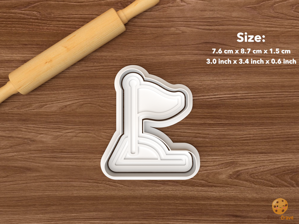 Soccer Match Day Cookie Cutter Set STL File - single corner flag