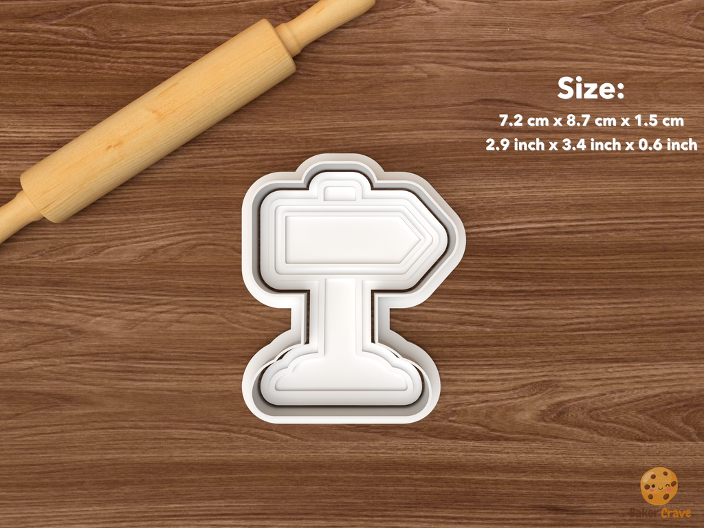 Cross Country Team Cookie Cutter Set STL File - single course direction sign
