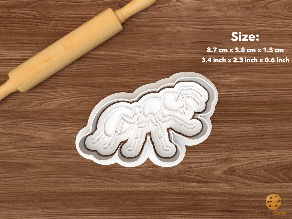 Ant Cookie Cutter Set STL File - single crawling ant