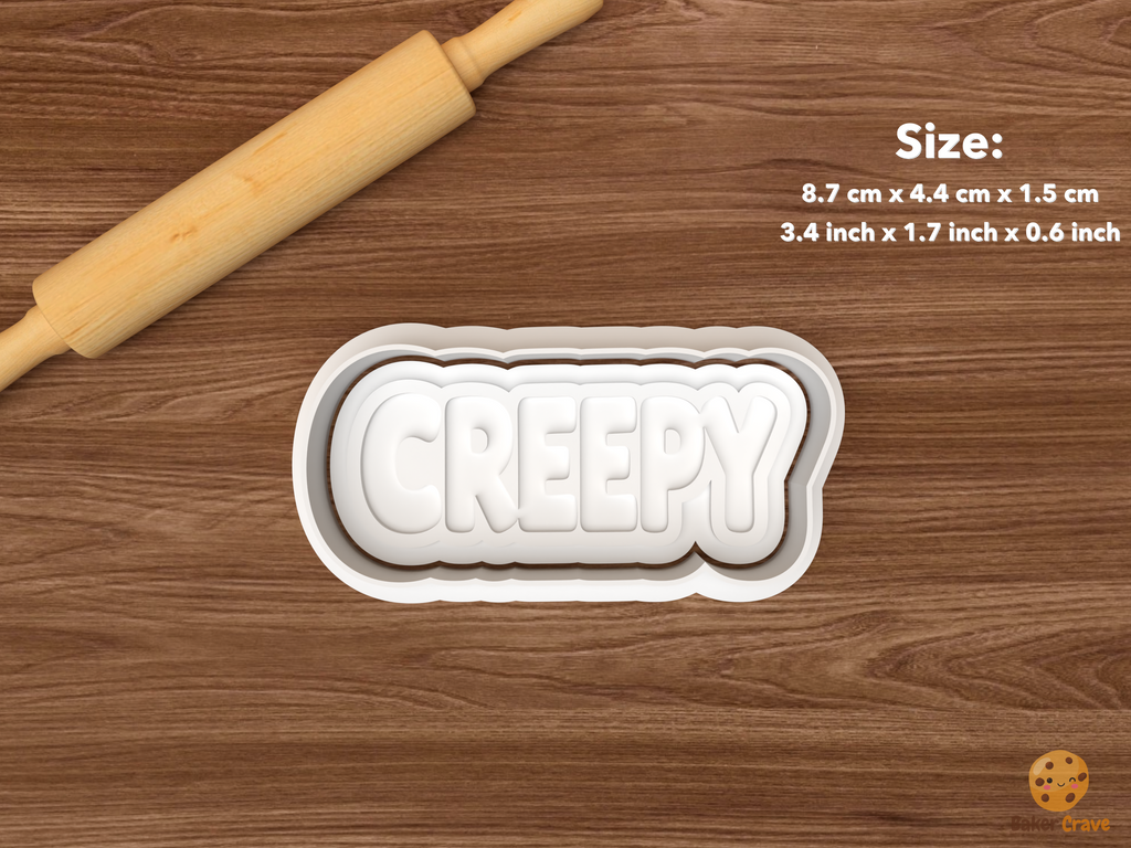 Mini Spooky Words Cookie Cutter Set STL File
