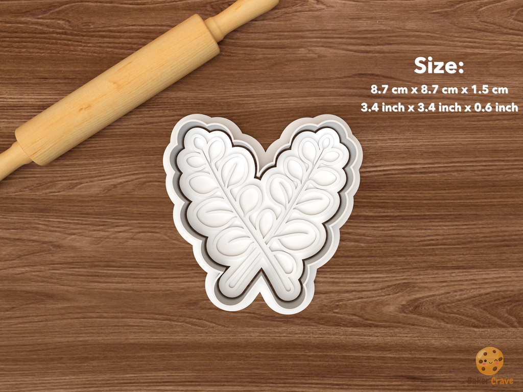 Eucalyptus Greenery Cookie Cutter Set STL File