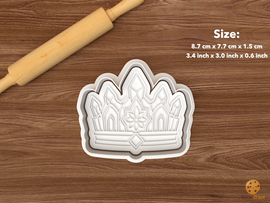 Christmas Ice Palace Cookie Cutter Set STL File - single crystal crown