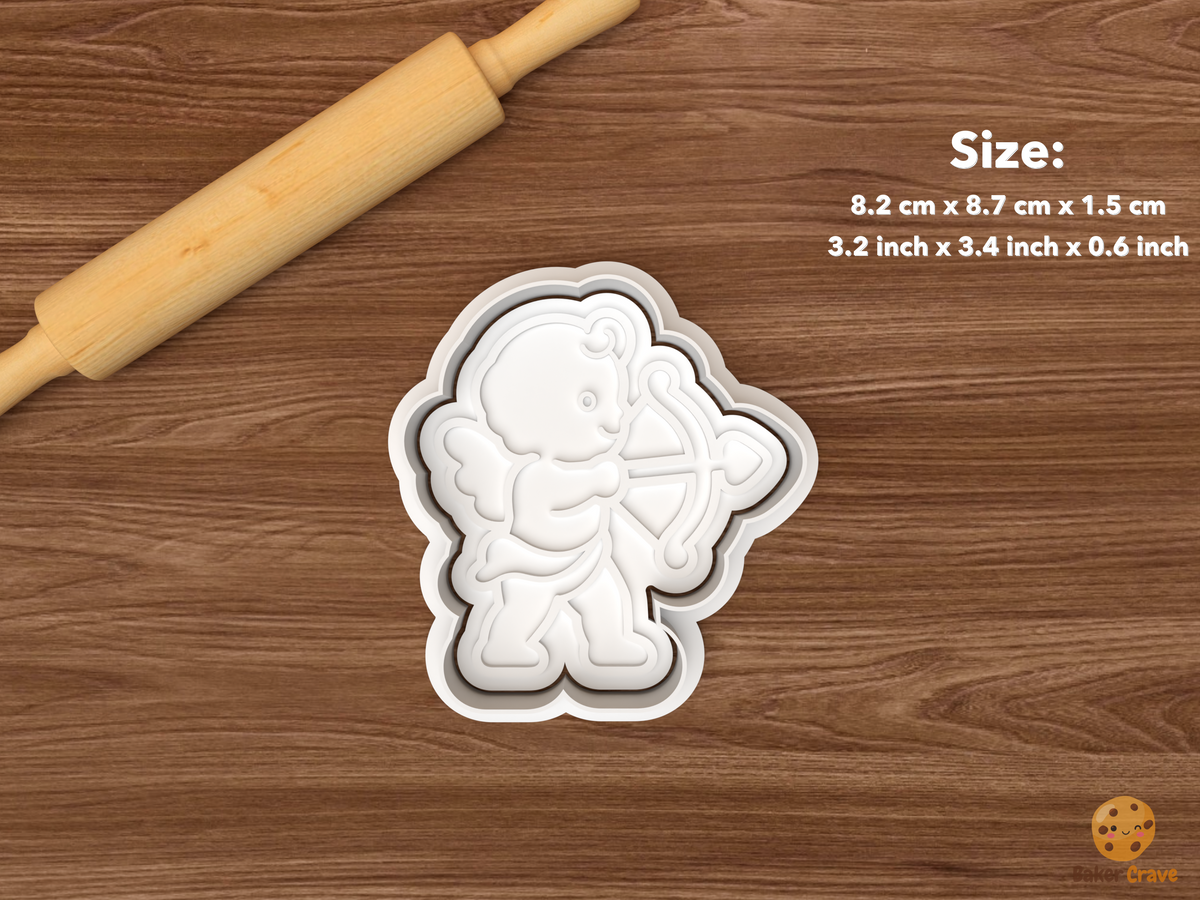 Cupid Valentine Cookie Cutter Set STL File