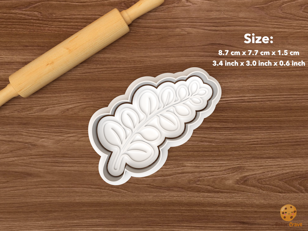 Eucalyptus Greenery Cookie Cutter Set STL File