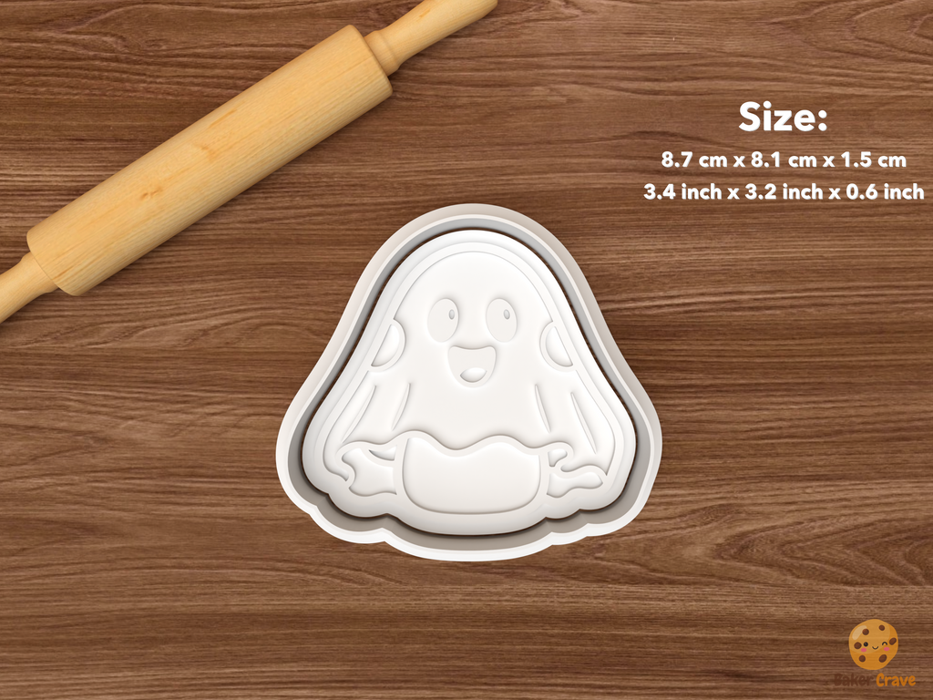 Halloween Spooky Mushroom Cookie Cutter Set STL File - single cute ghost