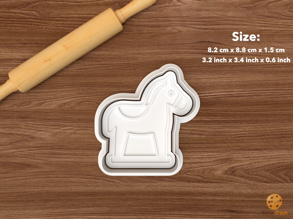 Swedish Dala Horse Christmas Cookie Cutter Set STL File