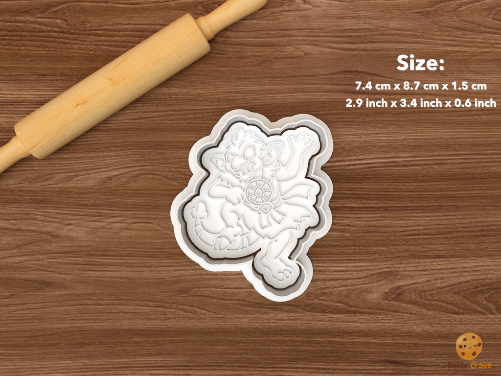 Kallikantzaroi Christmas Cookie Cutter Set STL File - single dancing kallikantzaros with ornament