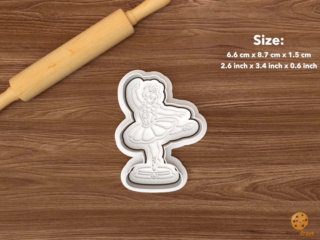 Sugar Plum Fairy Christmas Cookie Cutter Set STL File - single dancing sugar plum fairy