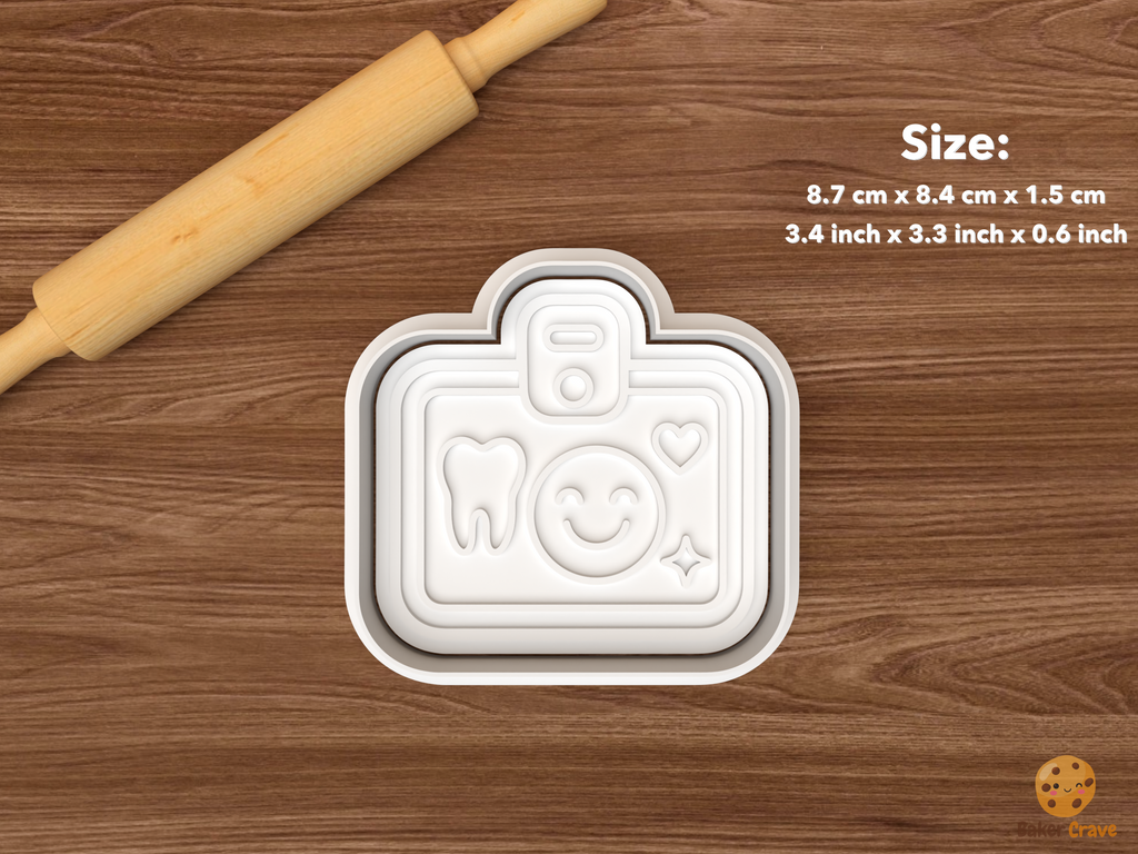 Dental Care Cookie Cutter Set STL File - single dental badge