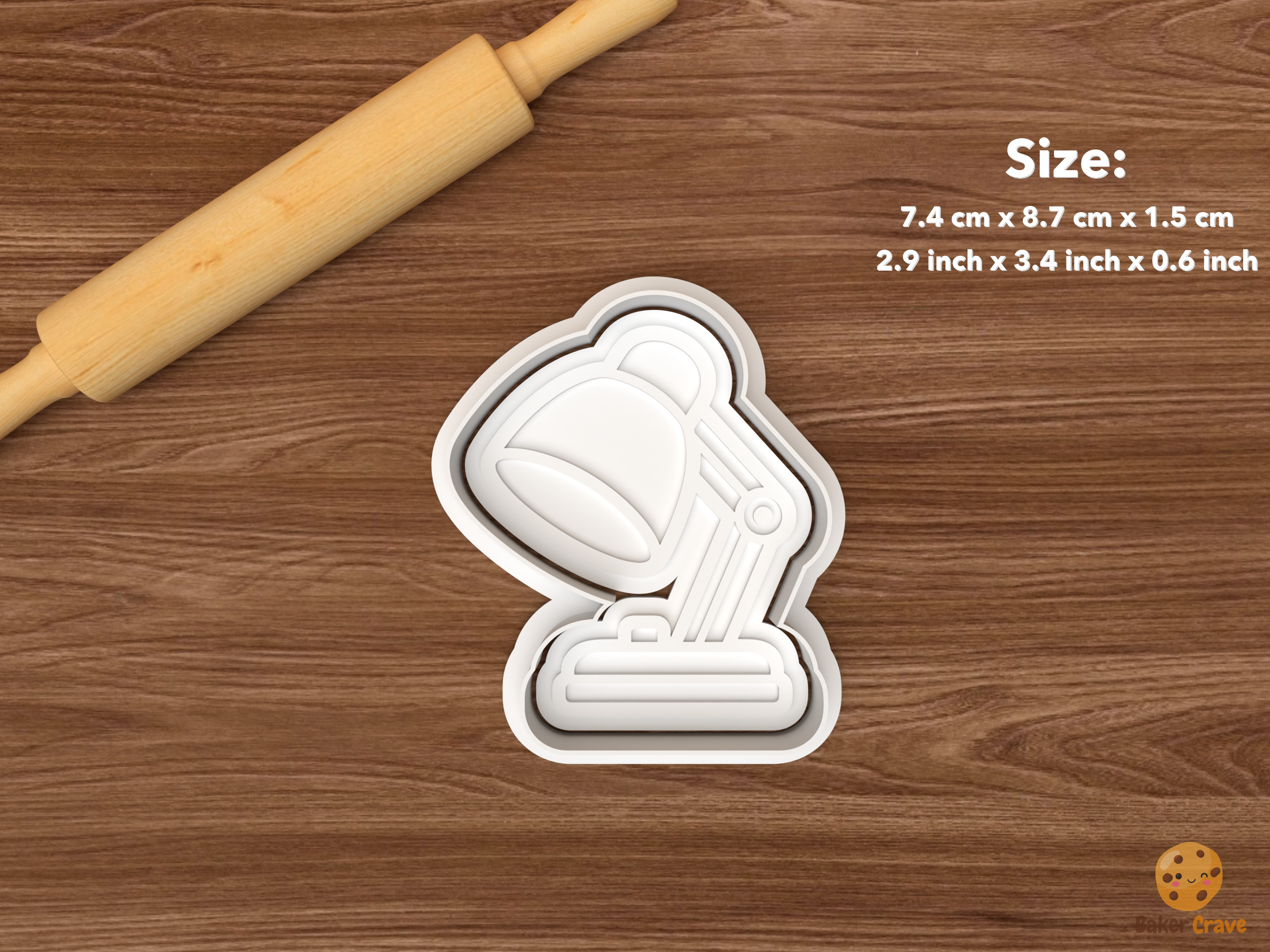 Student Study Life Cookie Cutter Set STL File - single desk lamp