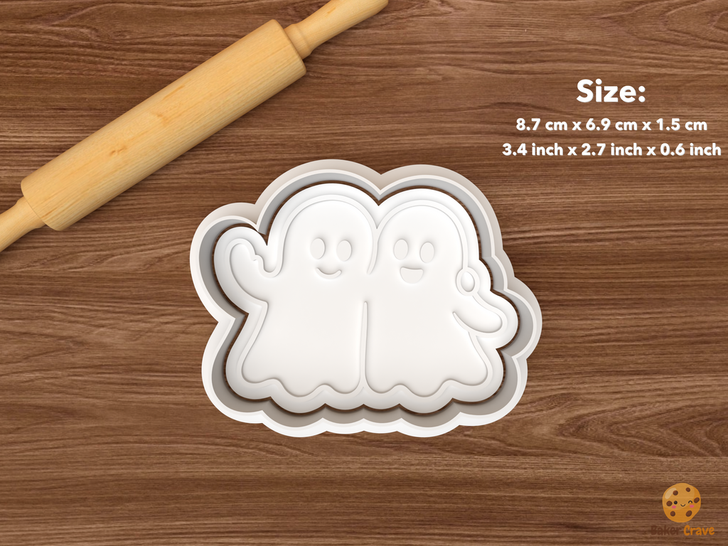 Ghost Best Friends Cookie Cutter Set STL File