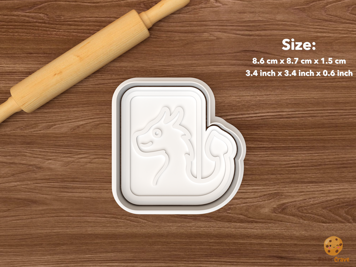 Mahjong Dragon Joker Tile Cookie Cutter Set