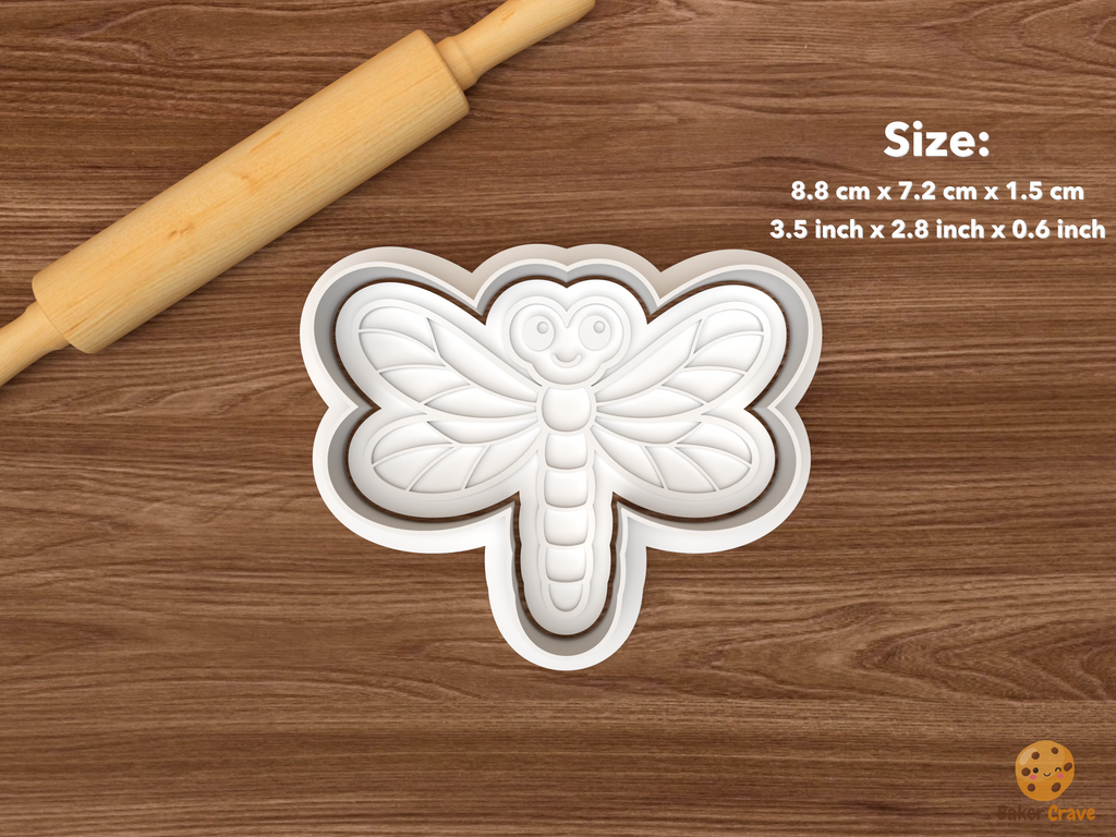 Pond Animals Cookie Cutter Set STL File - single dragonfly