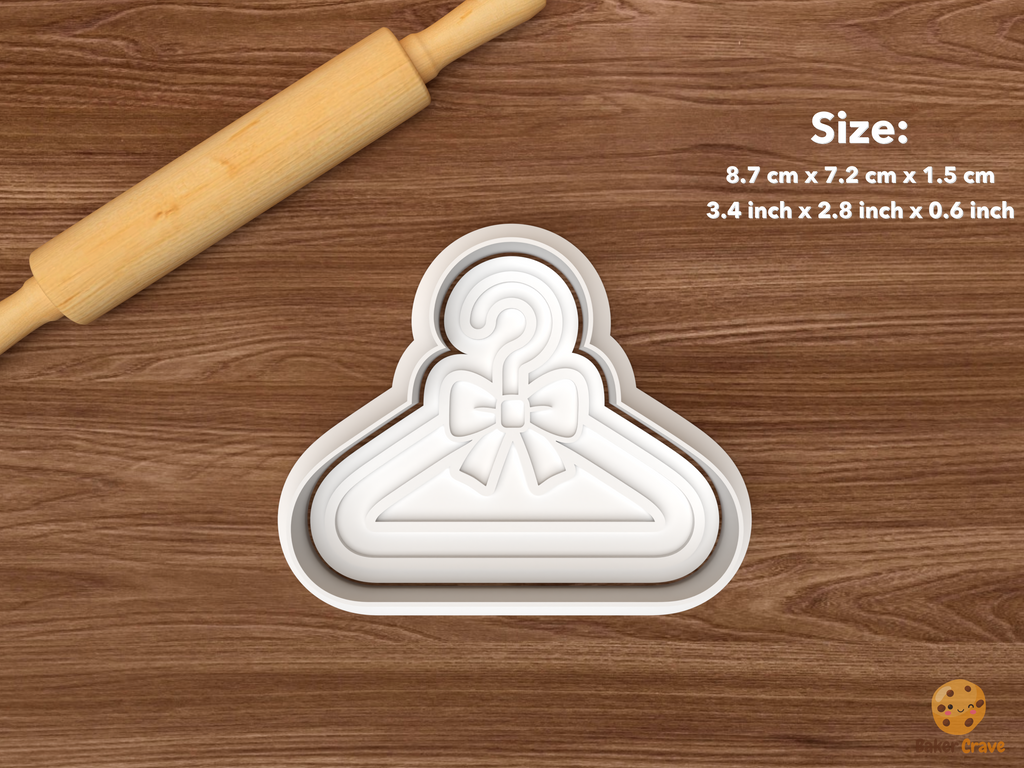 Bridal Dress Fitting Cookie Cutter Set STL File - single dress hanger