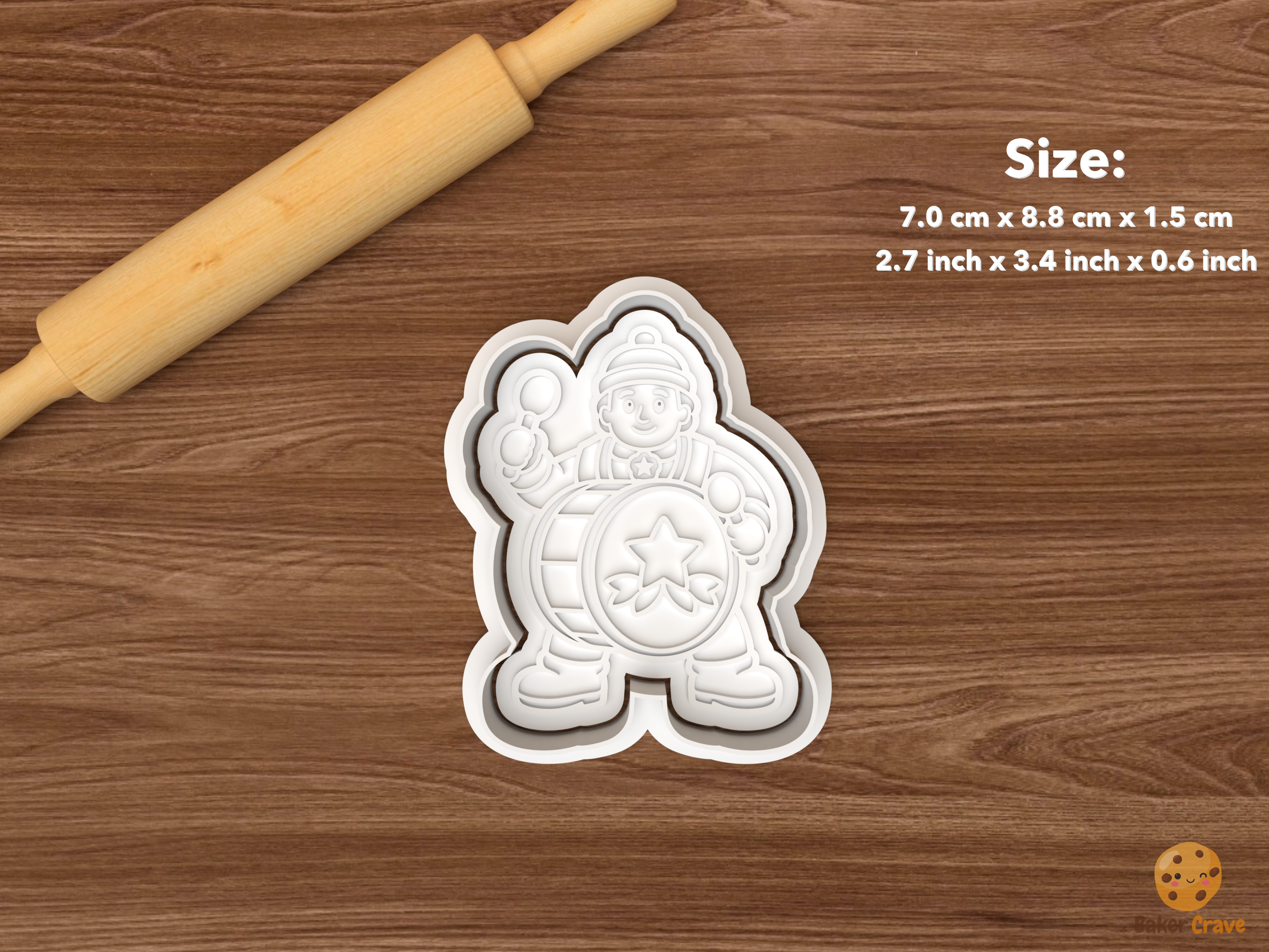 Christmas Music Hall Cookie Cutter Set STL File - single drummer
