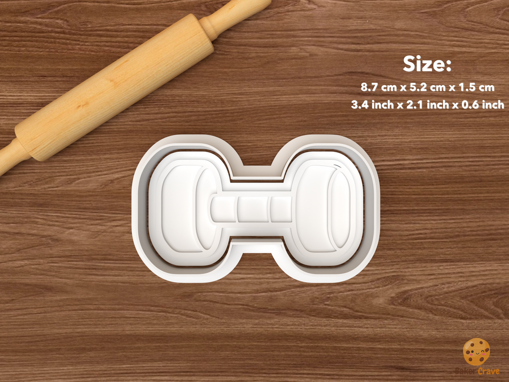 Physical Therapy Cookie Cutter Set STL File - single dumbbell