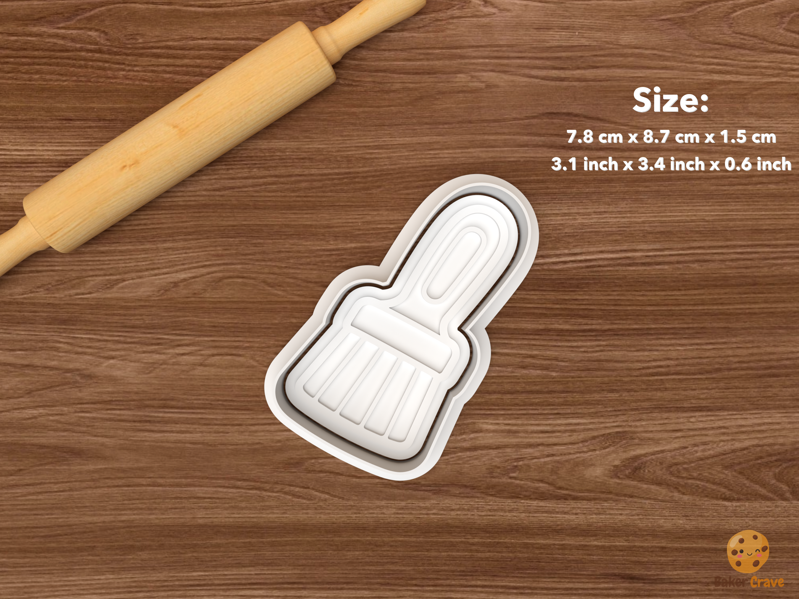 Archaeology Dig Cookie Cutter Set STL File - single excavation brush