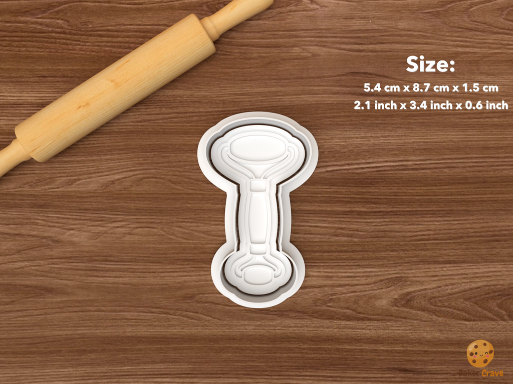 Esthetician Facial Cookie Cutter Set STL File - single facial roller