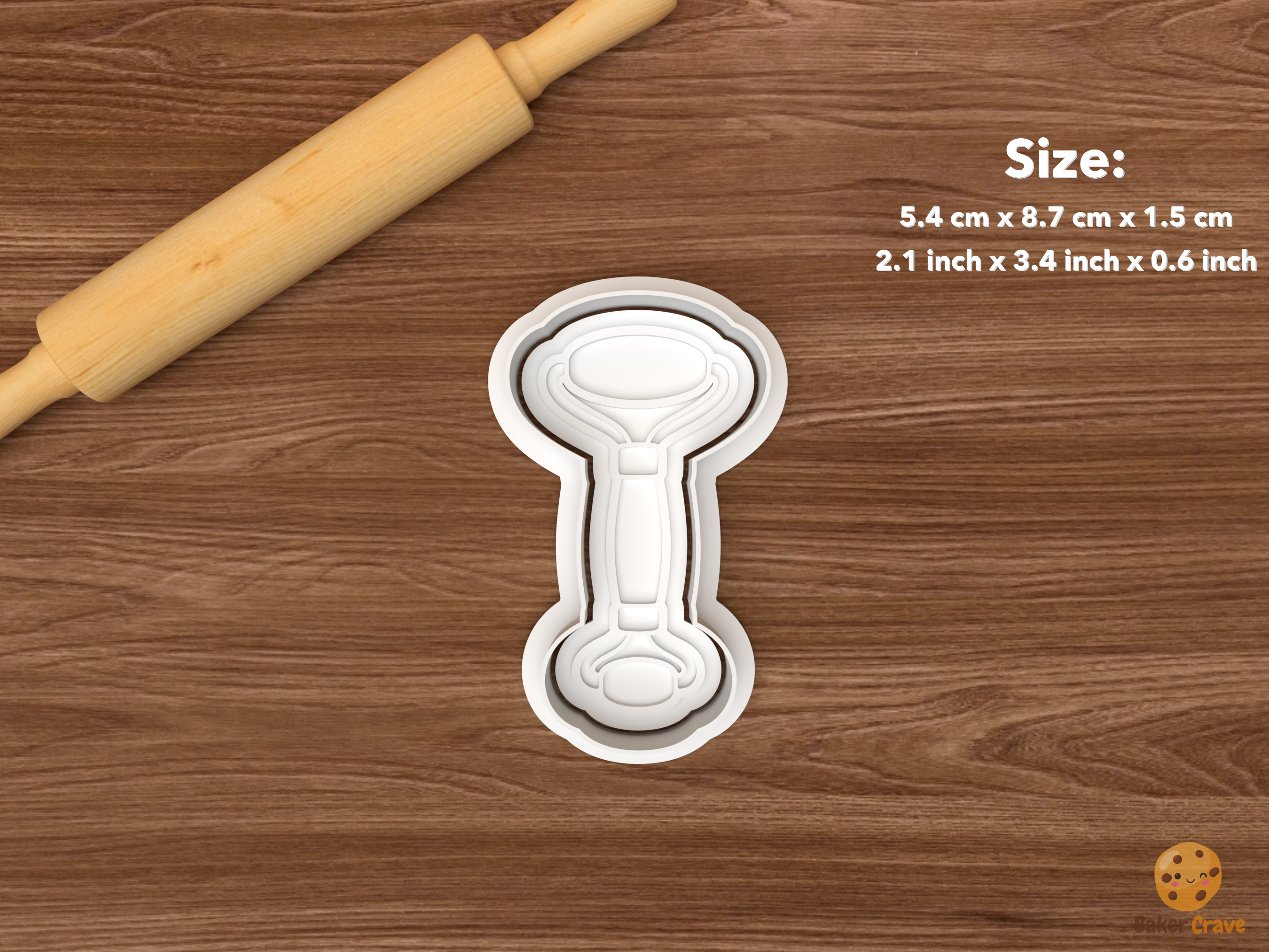 Esthetician Facial Cookie Cutter Set STL File - single facial roller