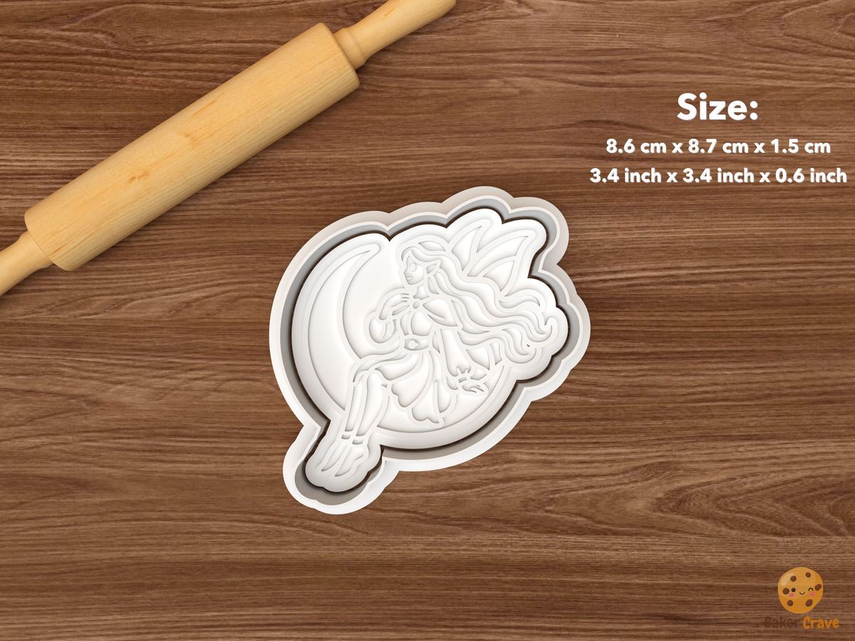 Dark Fairy Halloween Cookie Cutter Set STL File
