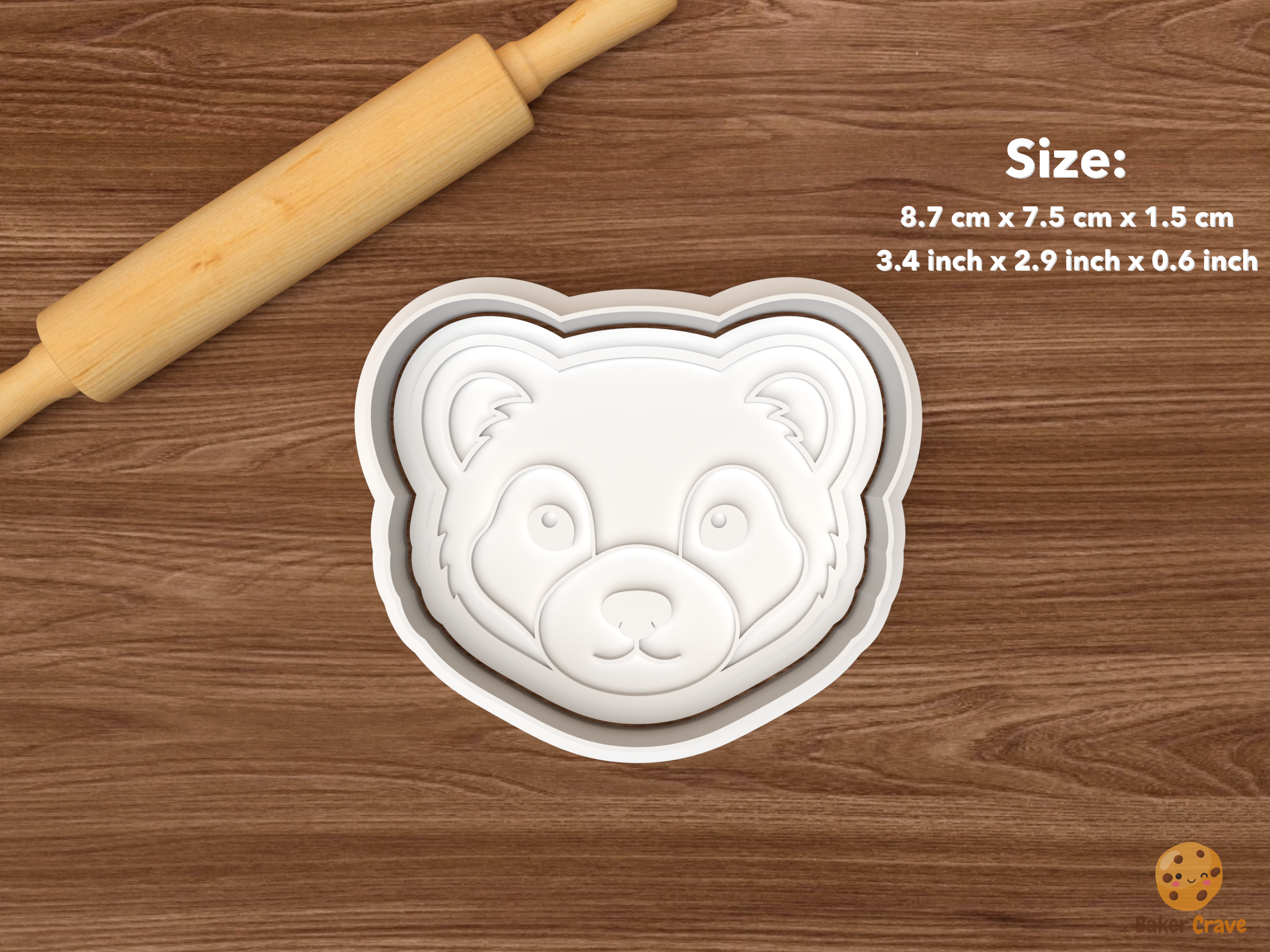 Ferret Cookie Cutter Set STL File - single ferret face
