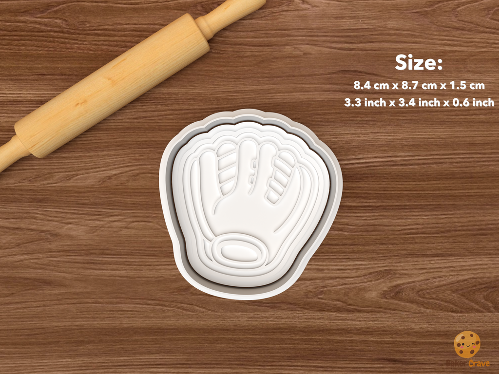 Softball Team Cookie Cutter Set STL File - single fielding glove