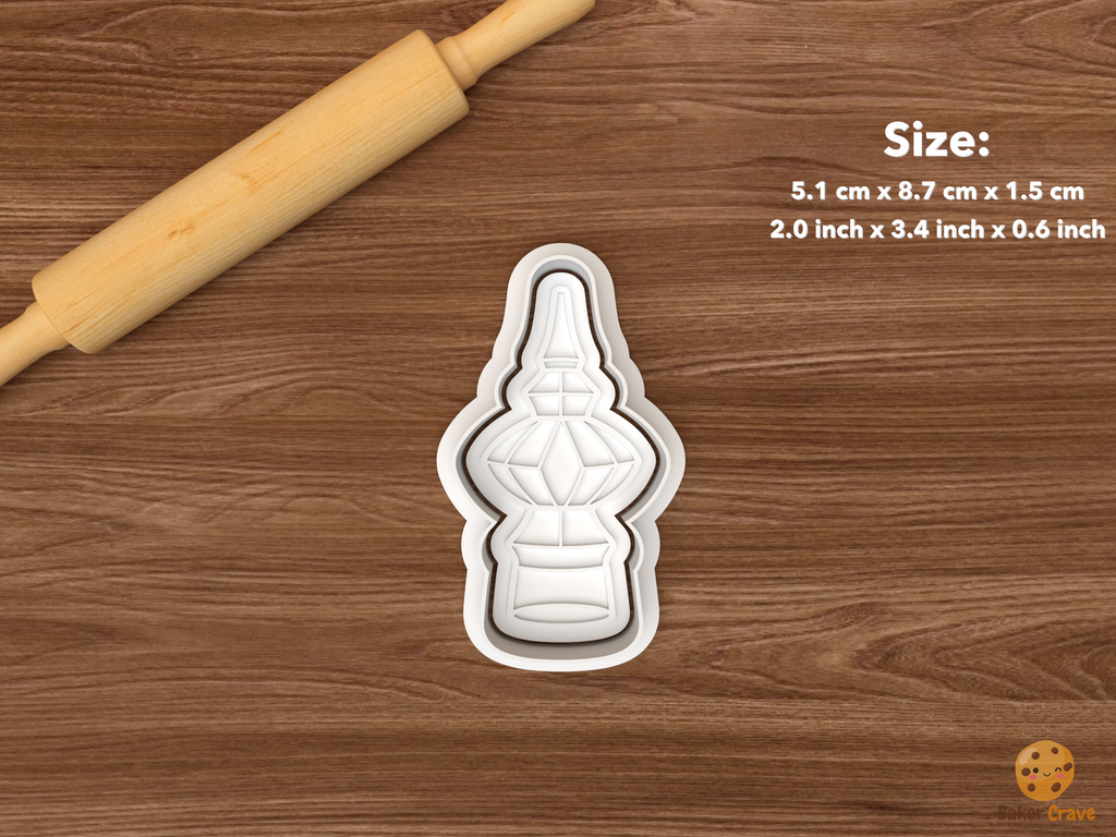 Christmas Tree Topper Cookie Cutter Set STL File - single finial tree topper