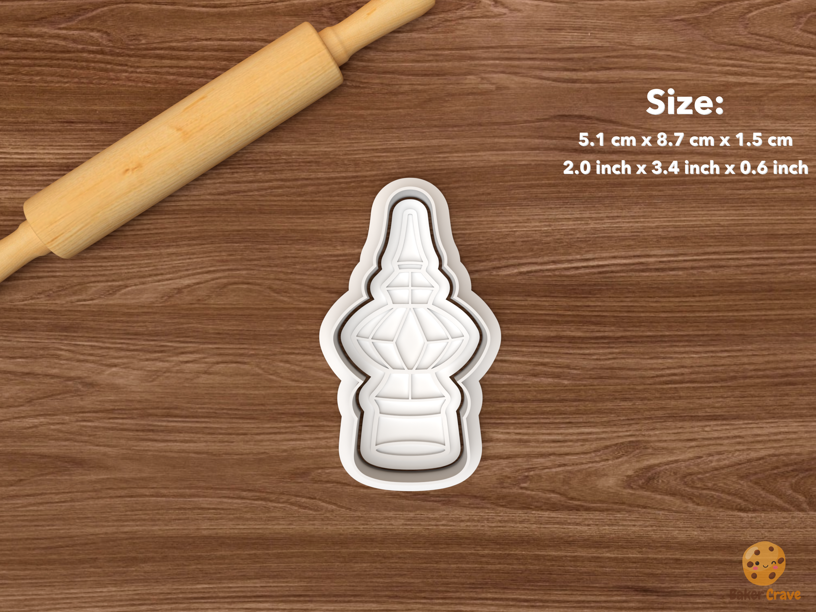 Christmas Tree Topper Cookie Cutter Set STL File - single finial tree topper