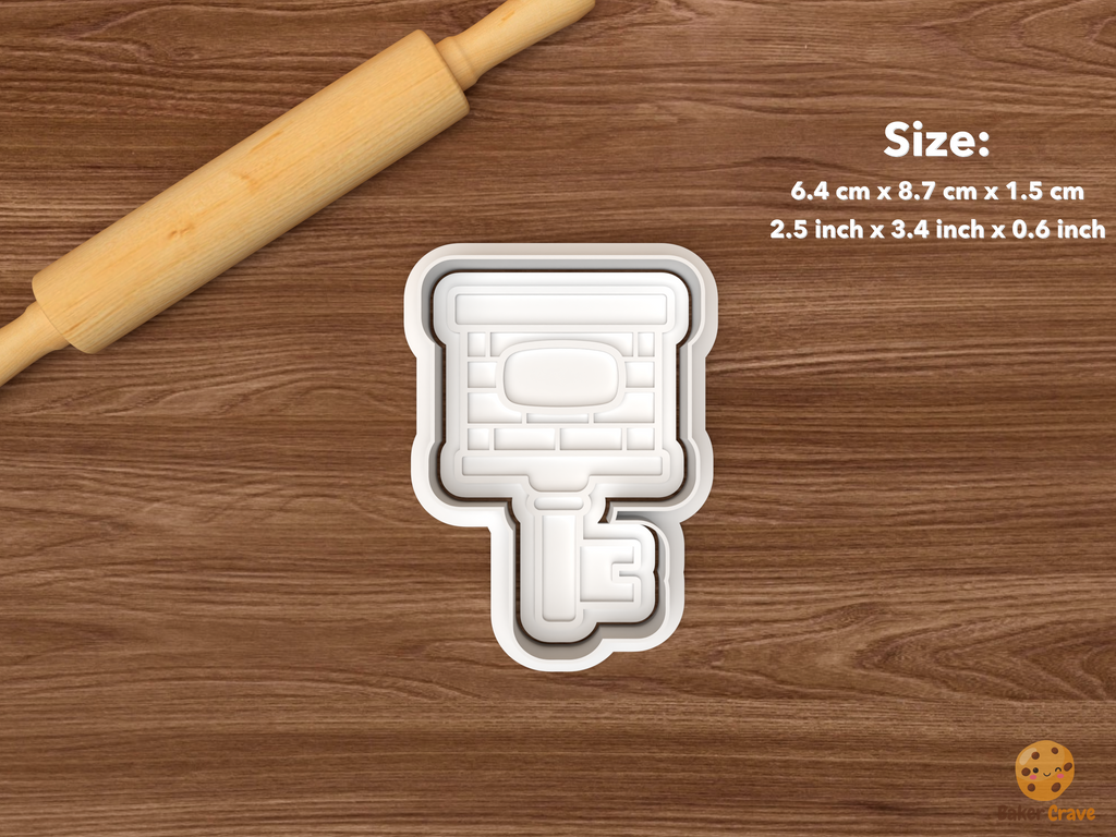 Santa Key Tradition Cookie Cutter Set STL File - single fireplace