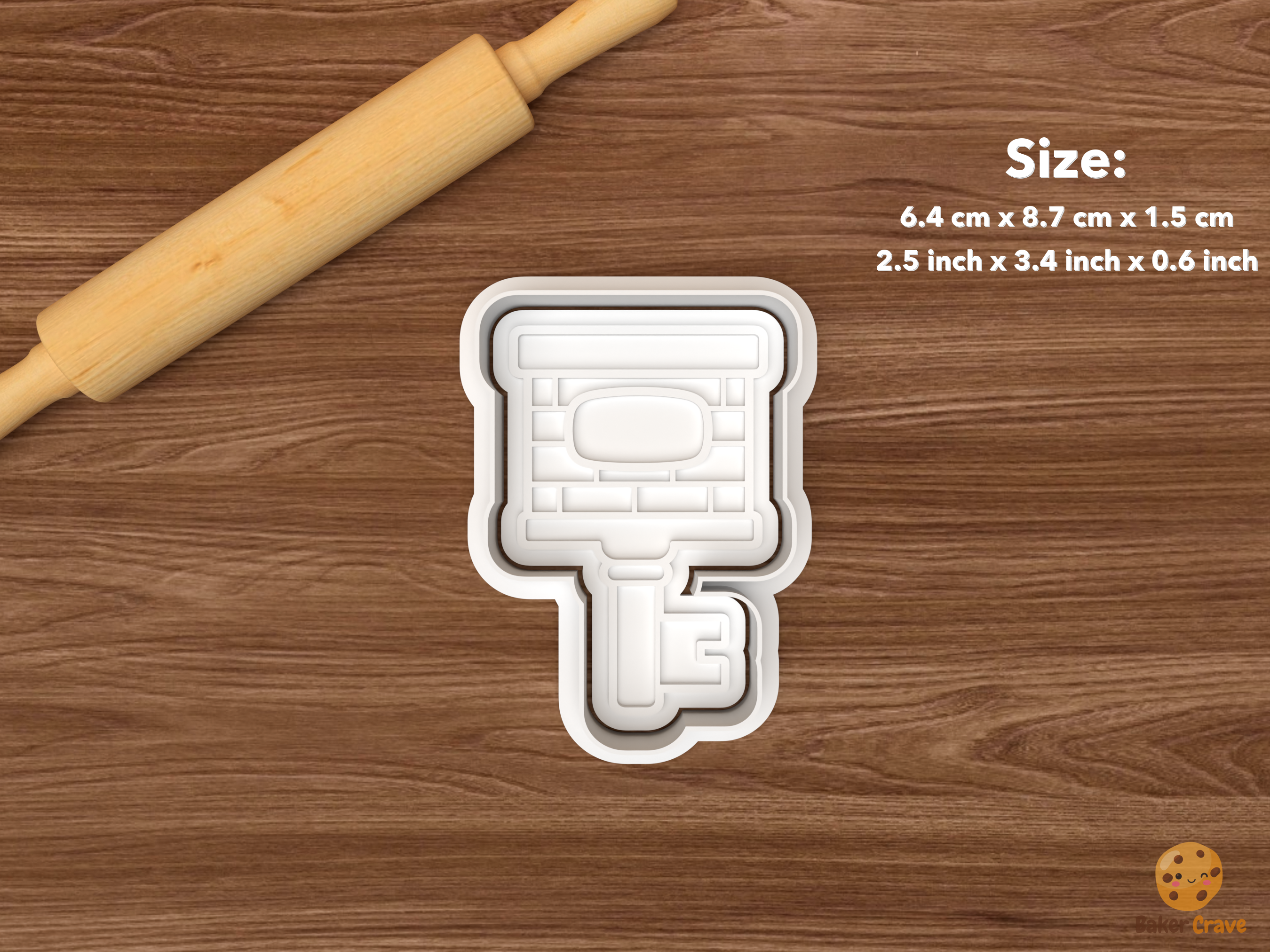 Santa Key Tradition Cookie Cutter Set STL File - single fireplace