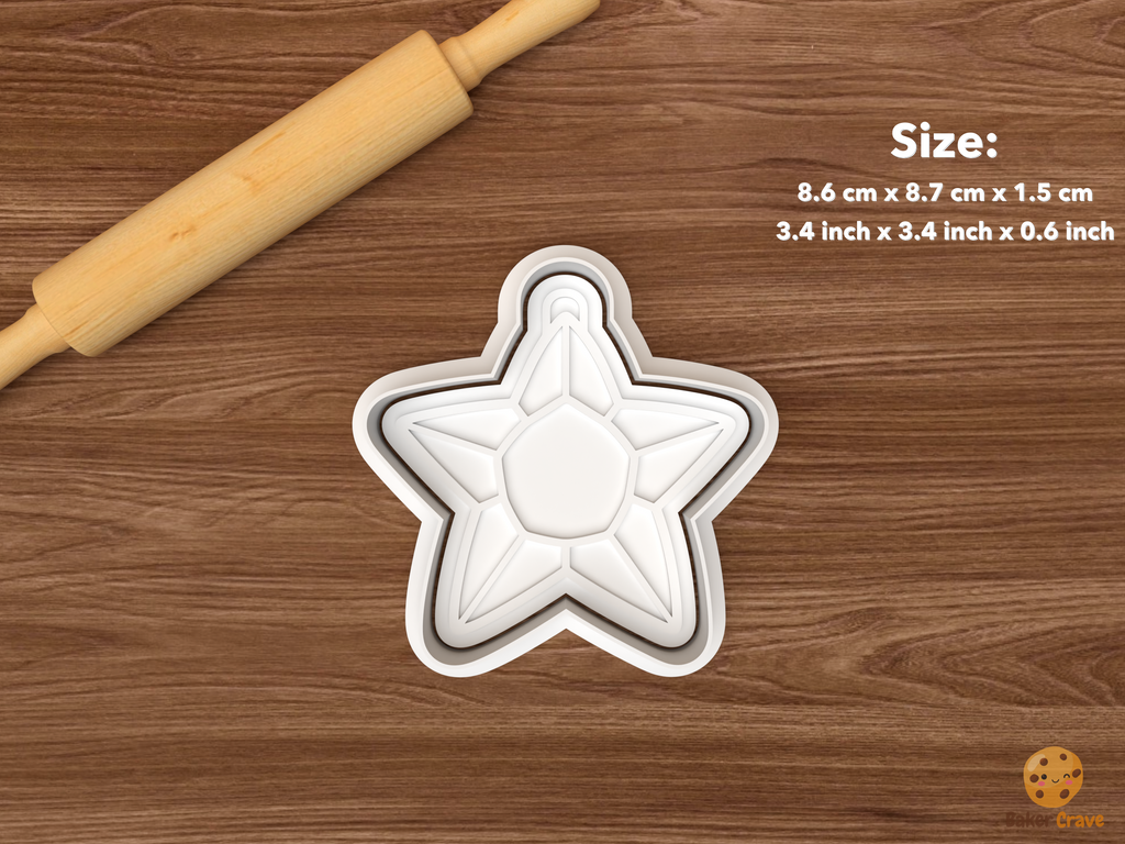 Filipino Parol Christmas Cookie Cutter Set STL File - single five point star parol