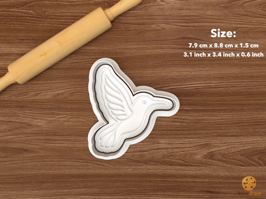 Hummingbird Flower Cookie Cutter Set STL File