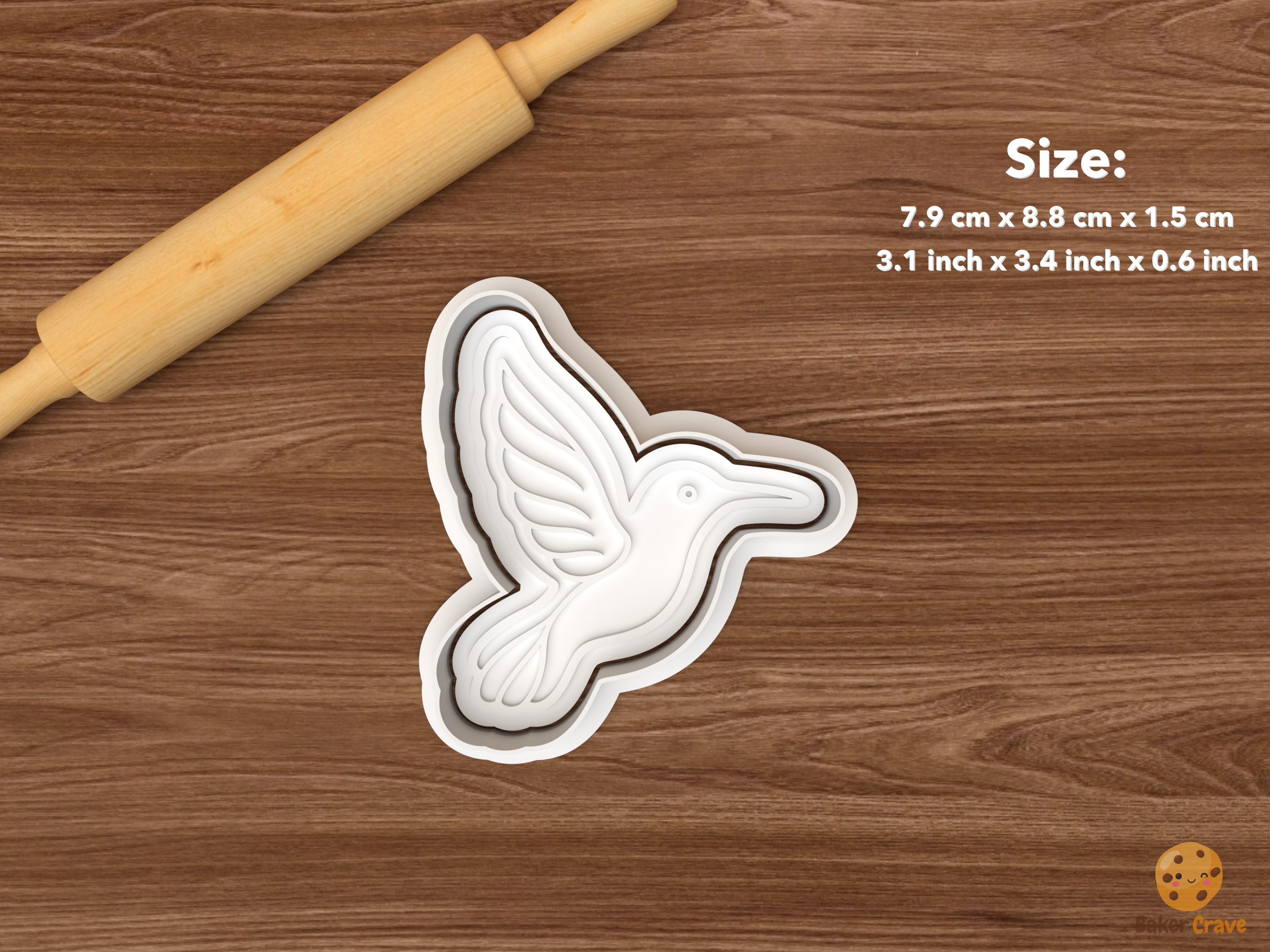 Hummingbird Flower Cookie Cutter Set STL File