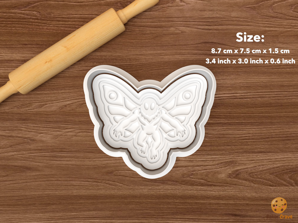 Halloween Mothman Cookie Cutter Set STL File - single flying mothman