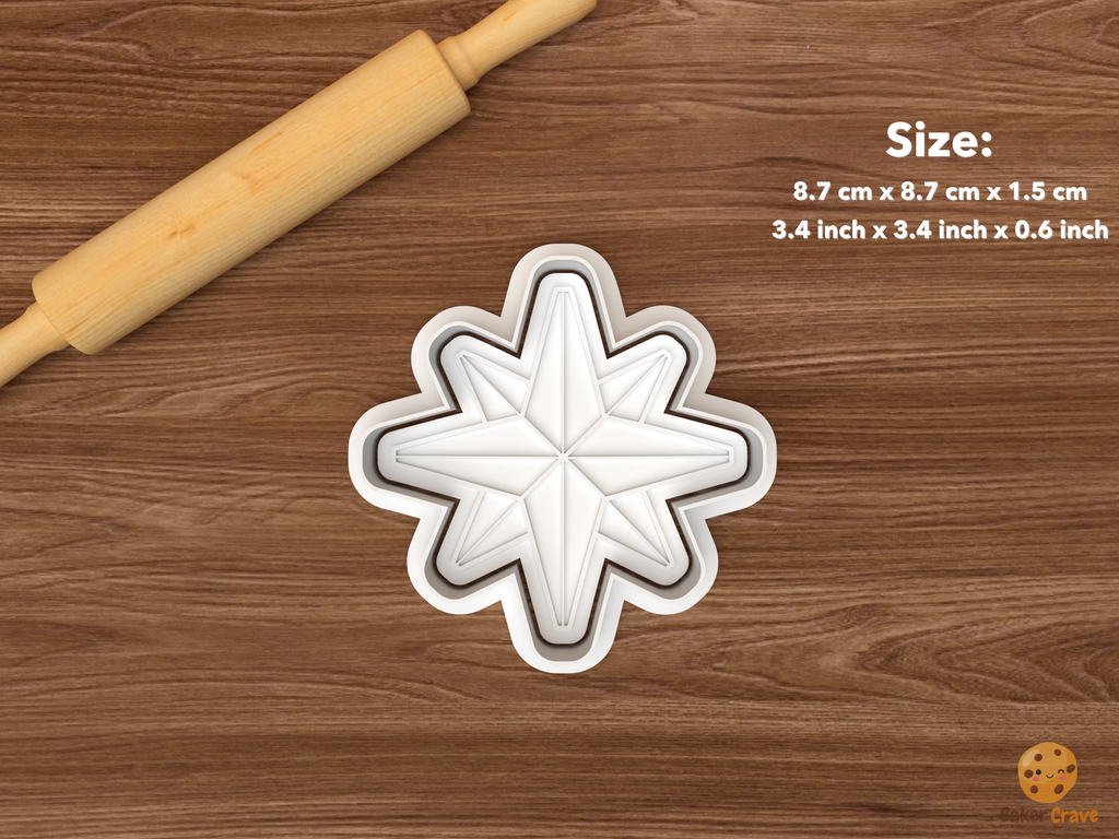 Scandinavian Paper Christmas Cookie Cutter Set STL File - single folded paper star