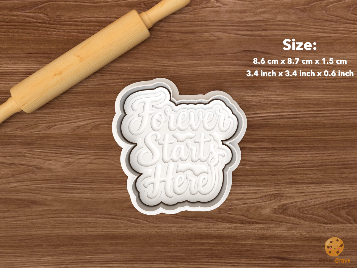 Just Married Wedding Words Cookie Cutter Set