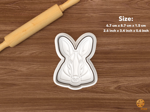 Aardvark Cookie Cutter Set STL File - single front facing aardvark