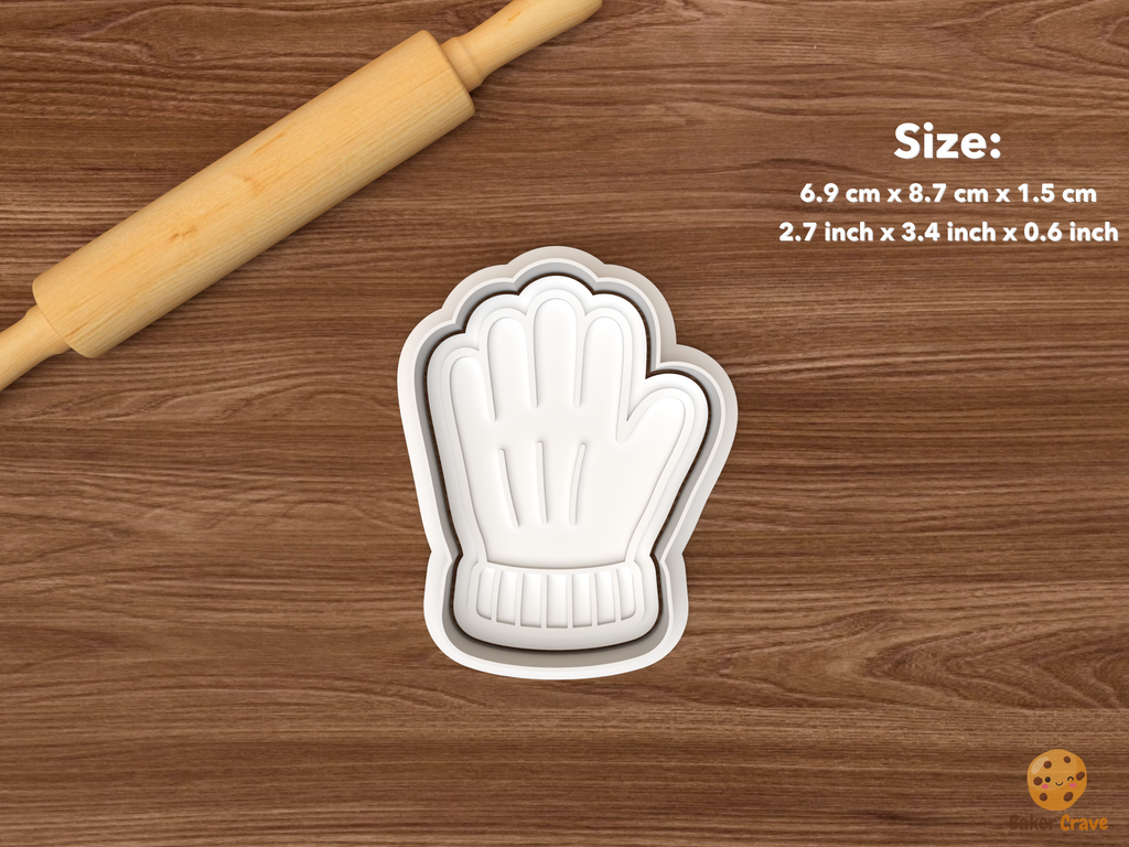 Gardening Tools Cookie Cutter Set STL File - single garden glove