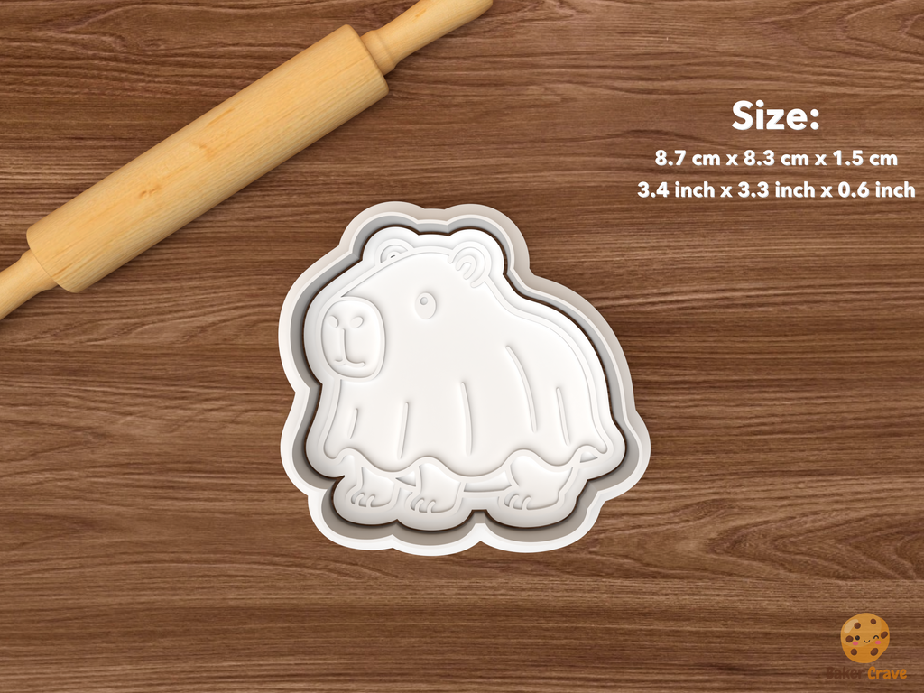 Halloween Capybara Cookie Cutter Set STL File - single ghost capybara