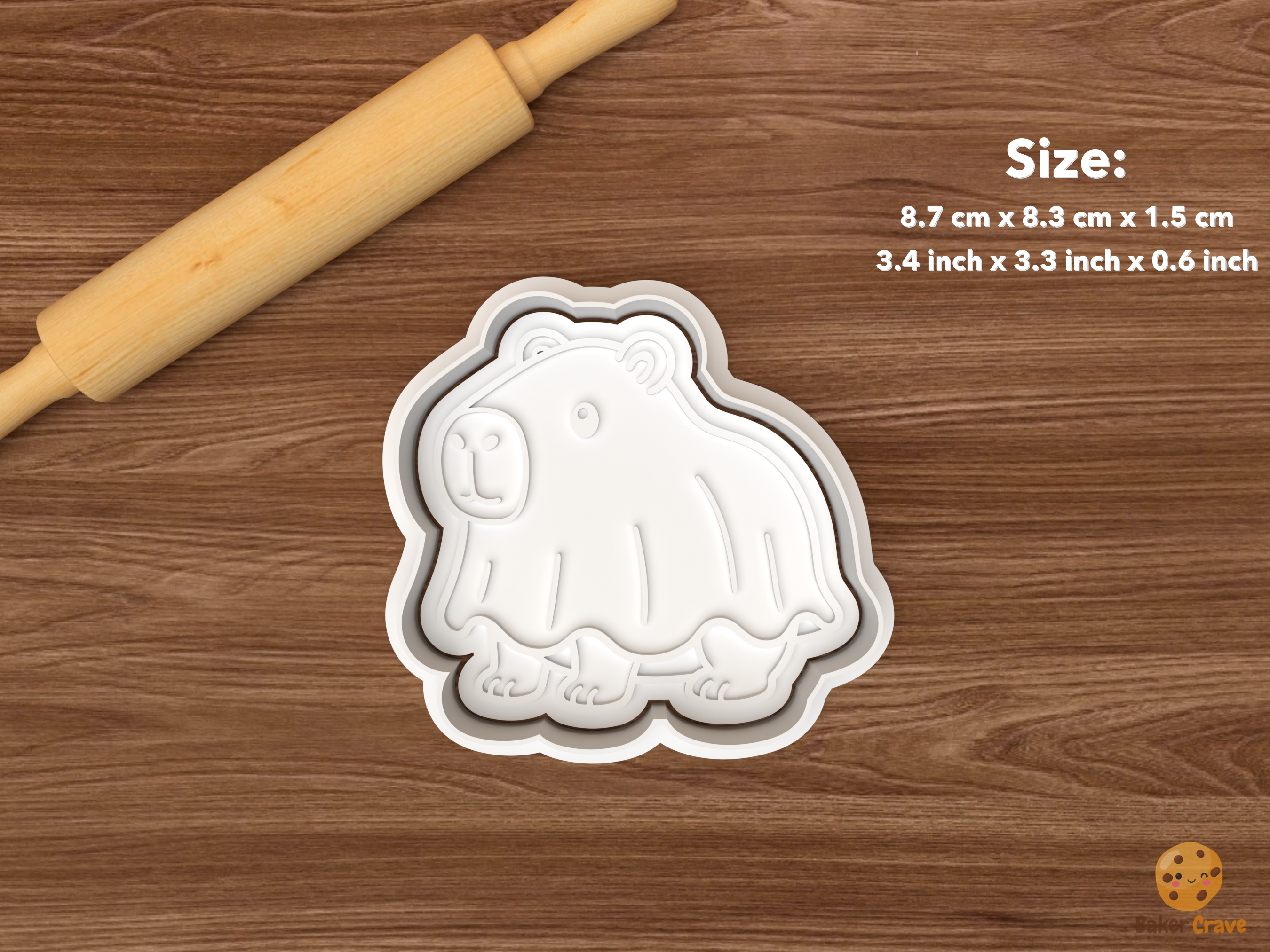 Halloween Capybara Cookie Cutter Set STL File - single ghost capybara