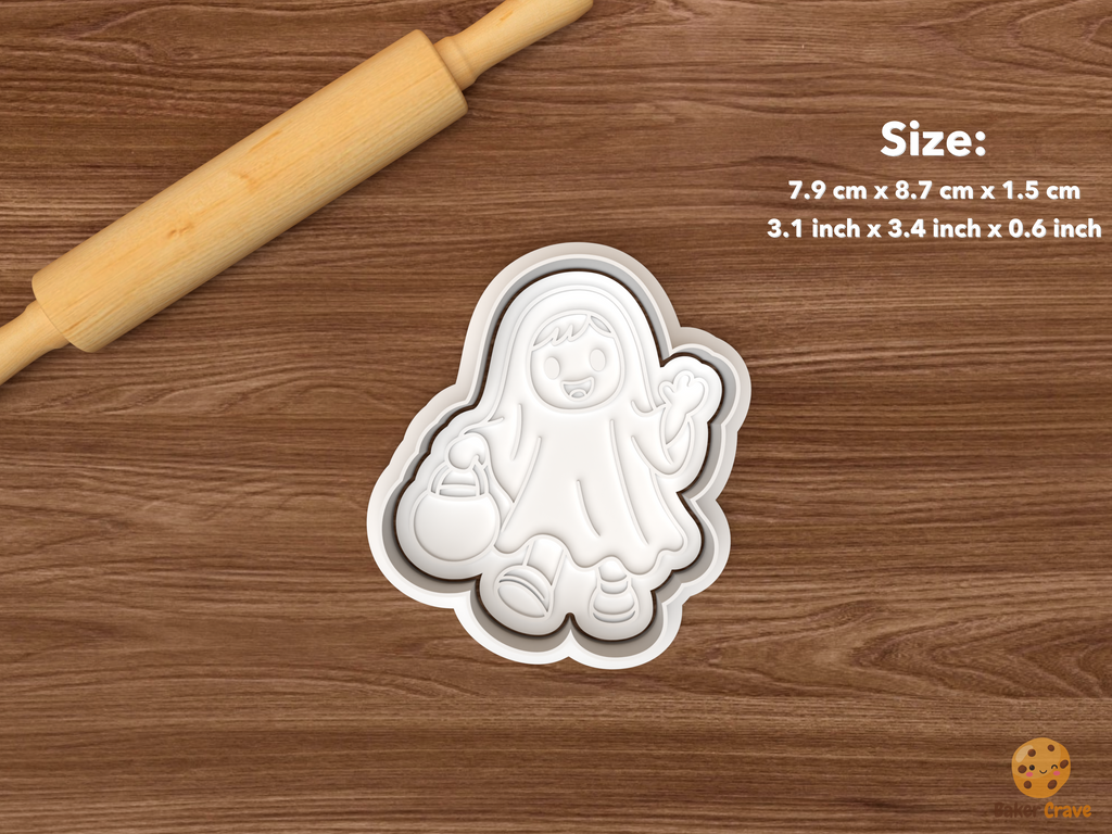 Trick Or Treat Kids Cookie Cutter Set STL File