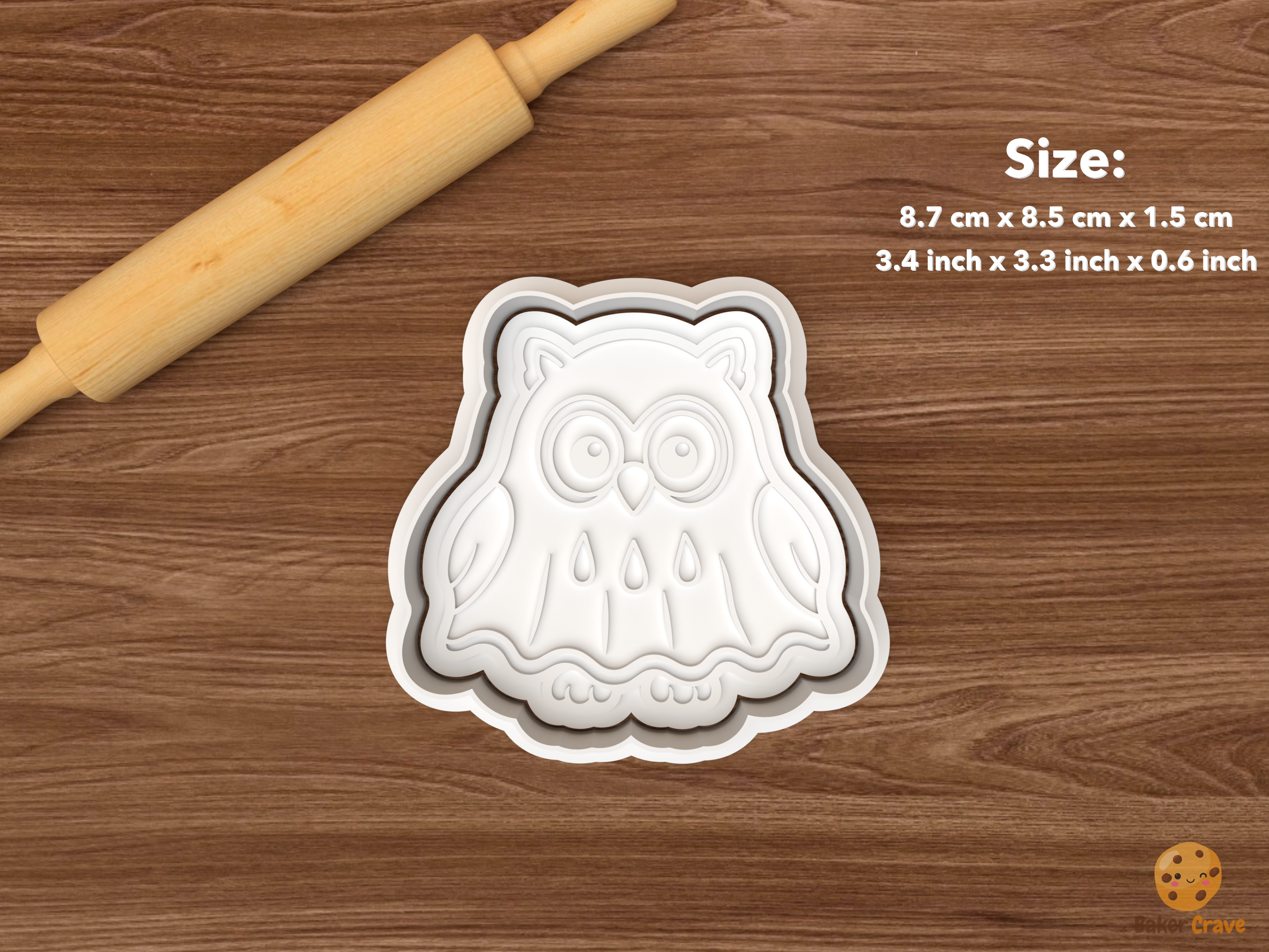 Halloween Owl Cookie Cutter Set STL File - single ghost owl