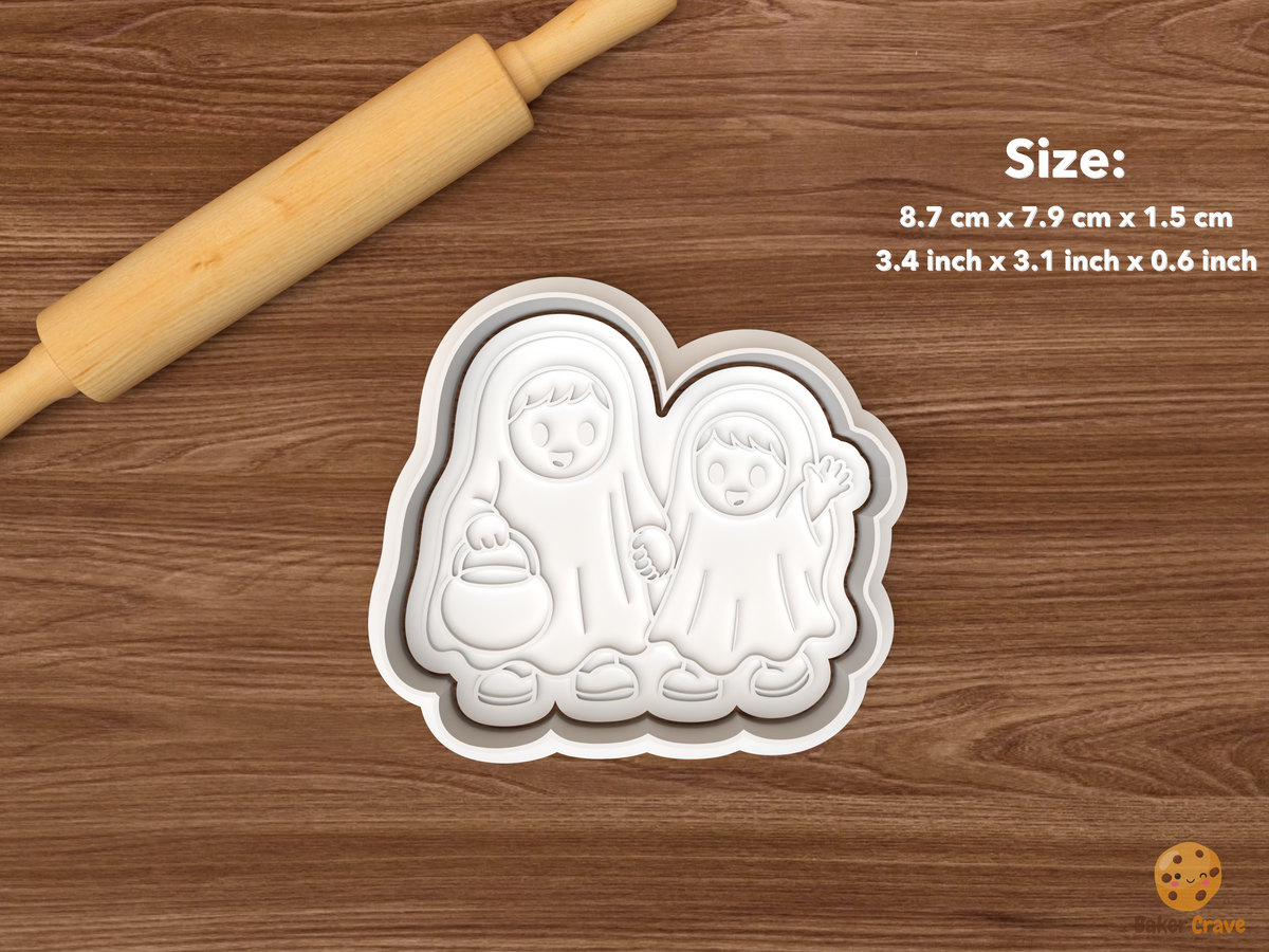 Trick Or Treat Siblings Cookie Cutter Set STL File