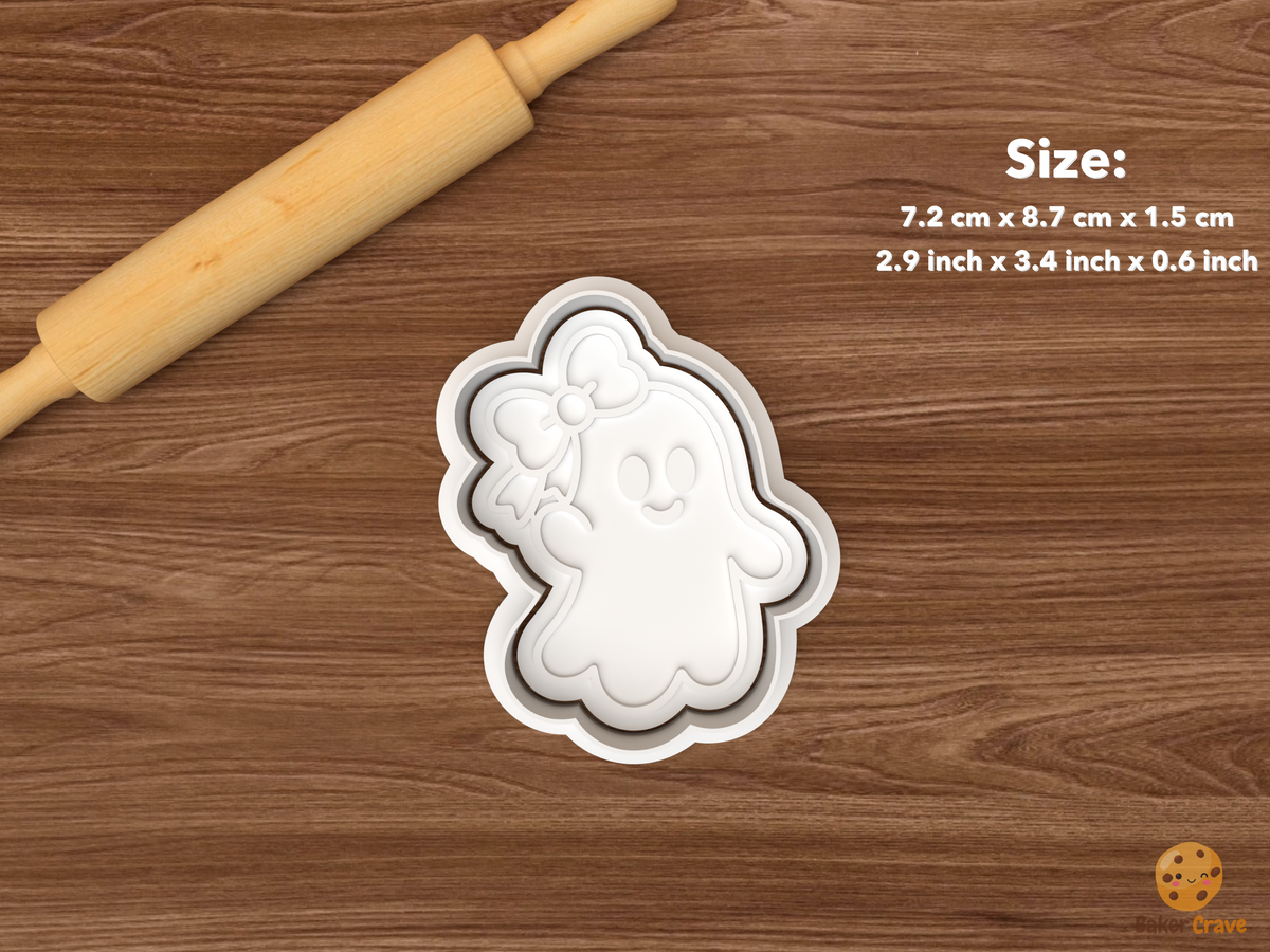 Bow Ghost Cookie Cutter Set STL File